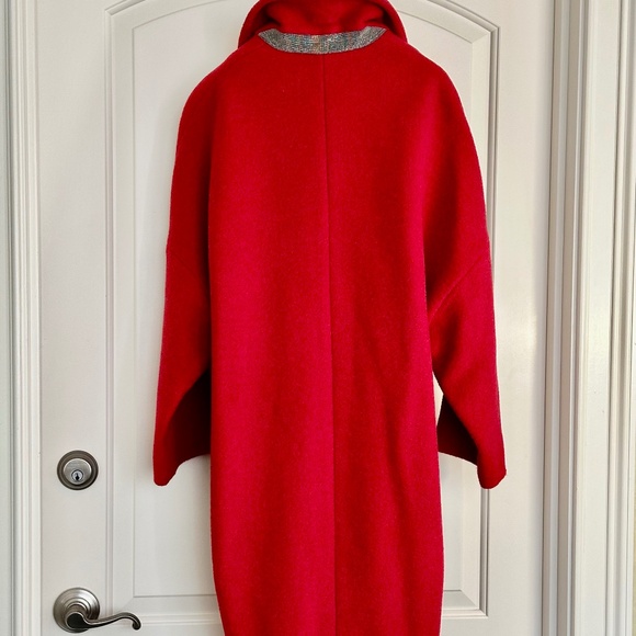 Brunello Cucinelli Womens Monili Collar Poppy Coat WOMENS SZ IT 40 / US 4 - Picture 3 of 16